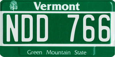 VT license plate NDD766