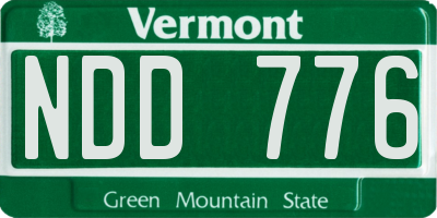 VT license plate NDD776