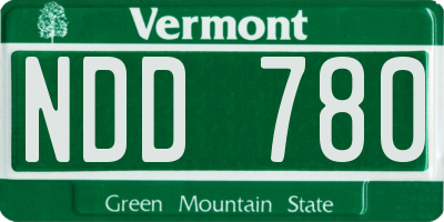 VT license plate NDD780