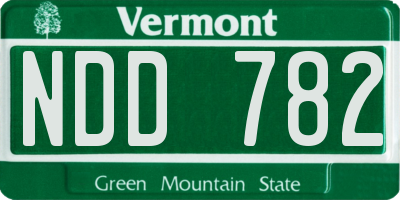 VT license plate NDD782