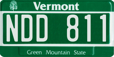 VT license plate NDD811
