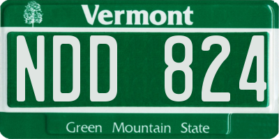 VT license plate NDD824