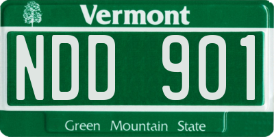 VT license plate NDD901