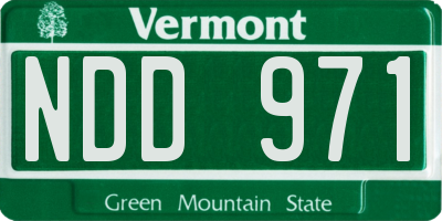 VT license plate NDD971
