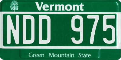 VT license plate NDD975