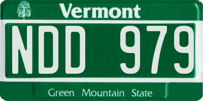 VT license plate NDD979