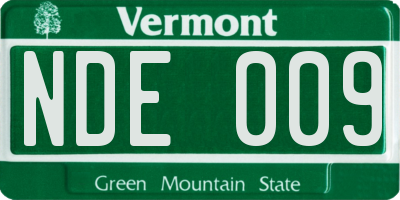VT license plate NDE009