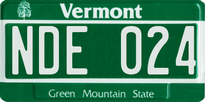 VT license plate NDE024