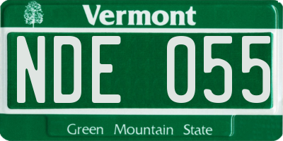 VT license plate NDE055