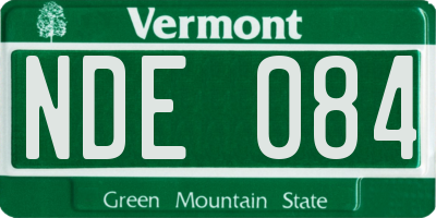 VT license plate NDE084