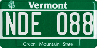 VT license plate NDE088