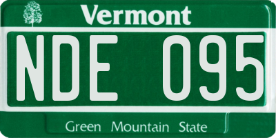 VT license plate NDE095