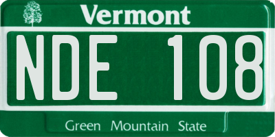 VT license plate NDE108