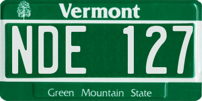 VT license plate NDE127