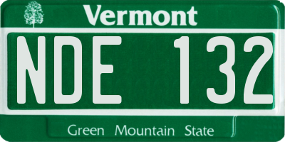 VT license plate NDE132