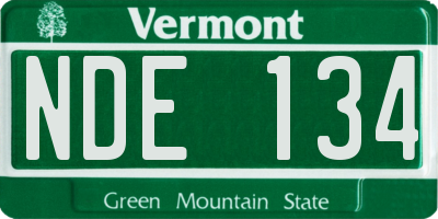VT license plate NDE134