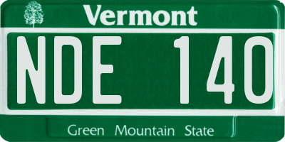 VT license plate NDE140