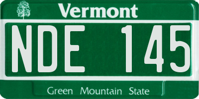 VT license plate NDE145