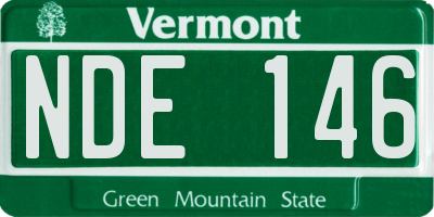 VT license plate NDE146