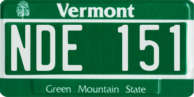 VT license plate NDE151