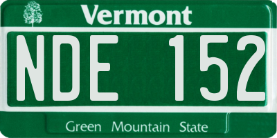 VT license plate NDE152