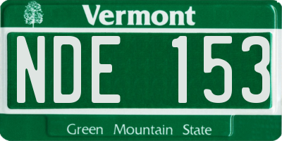 VT license plate NDE153