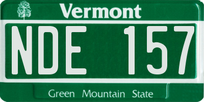 VT license plate NDE157