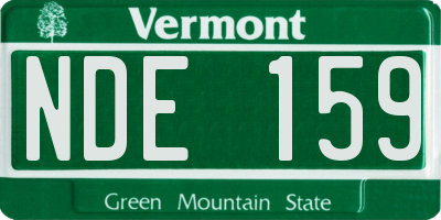 VT license plate NDE159