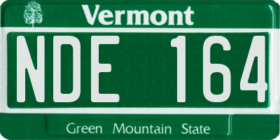 VT license plate NDE164