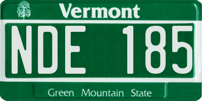 VT license plate NDE185