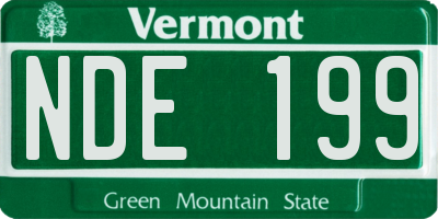 VT license plate NDE199