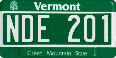 VT license plate NDE201