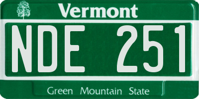 VT license plate NDE251