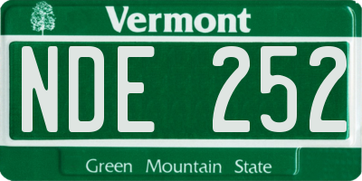 VT license plate NDE252