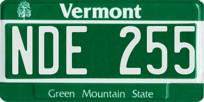 VT license plate NDE255