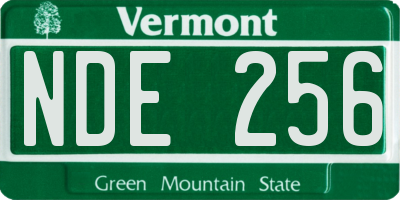 VT license plate NDE256