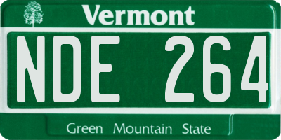 VT license plate NDE264
