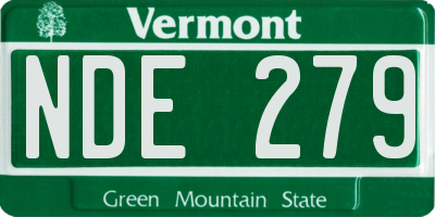 VT license plate NDE279