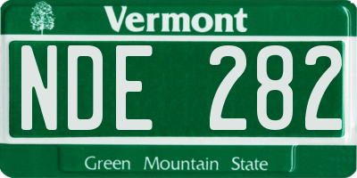VT license plate NDE282