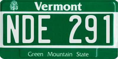 VT license plate NDE291