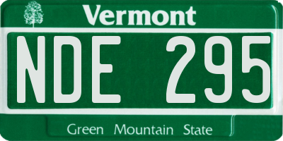 VT license plate NDE295