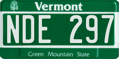 VT license plate NDE297