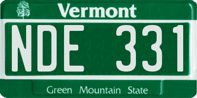 VT license plate NDE331