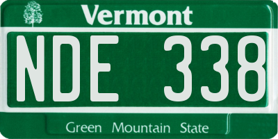 VT license plate NDE338