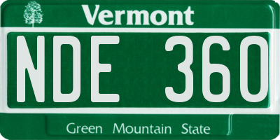VT license plate NDE360