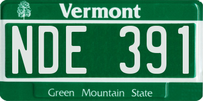 VT license plate NDE391