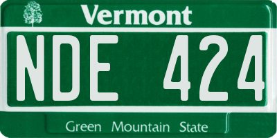 VT license plate NDE424