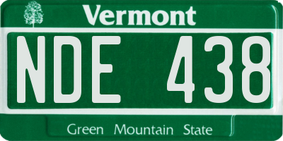 VT license plate NDE438