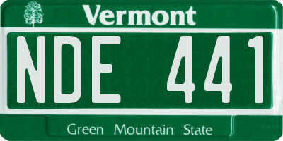 VT license plate NDE441