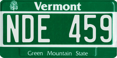 VT license plate NDE459